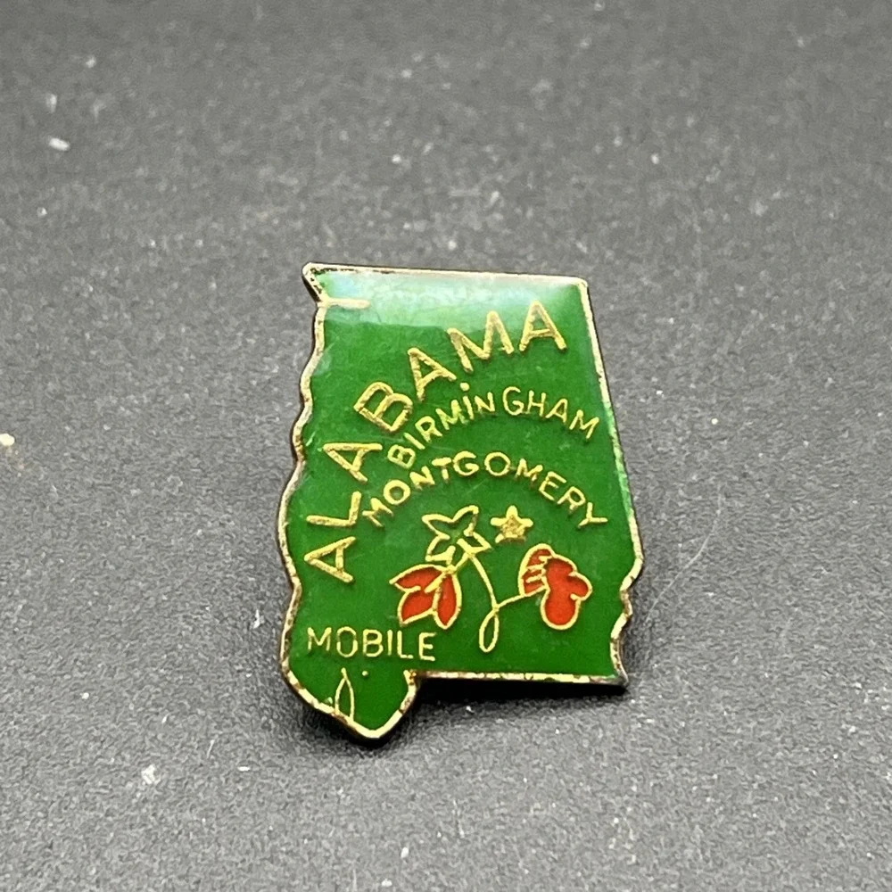 Alabama Mobile Montgomery State Outline United States Of America‎ Lapel Hat Pin